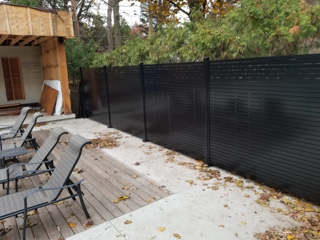 Aluminum Privacy Screen Installed in Mississuaga