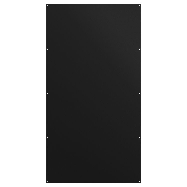 Black Solid Privacy Screen Front