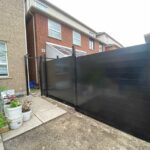 outdoor privacy screens aluminum black