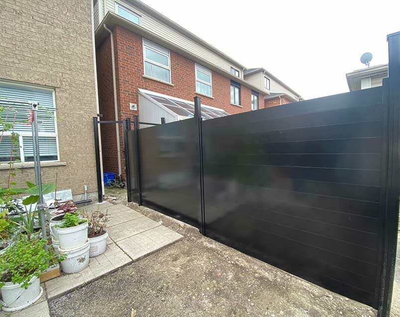 outdoor privacy screens aluminum black