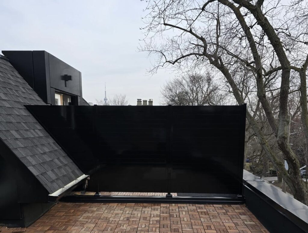 rooftop aluminum privacy for equipment separation